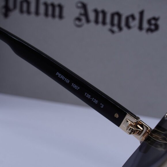 Palm Angels PERI10I KING 1007 Shield Sunglasses - Black Gold/Grey - Picture 6 of 9